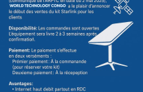 Bénéficié une connexion haut débit via Starlink mediacongo